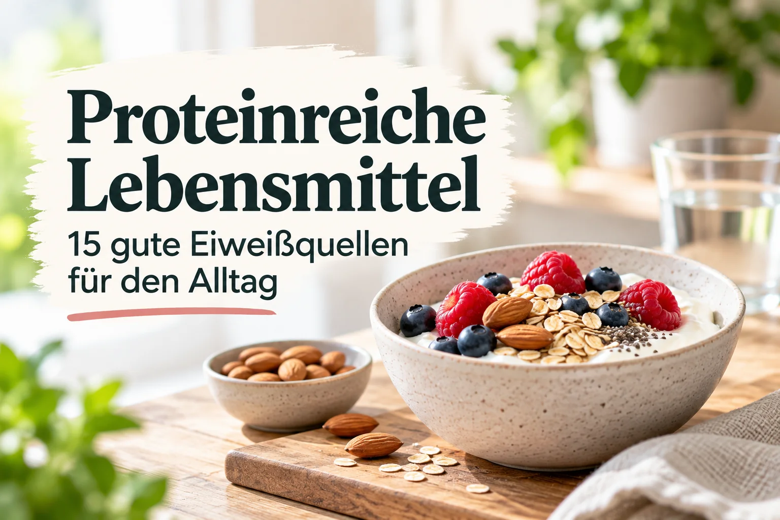 Proteinreiche Lebensmittel: 15 gute Eiweißquellen für den Alltag